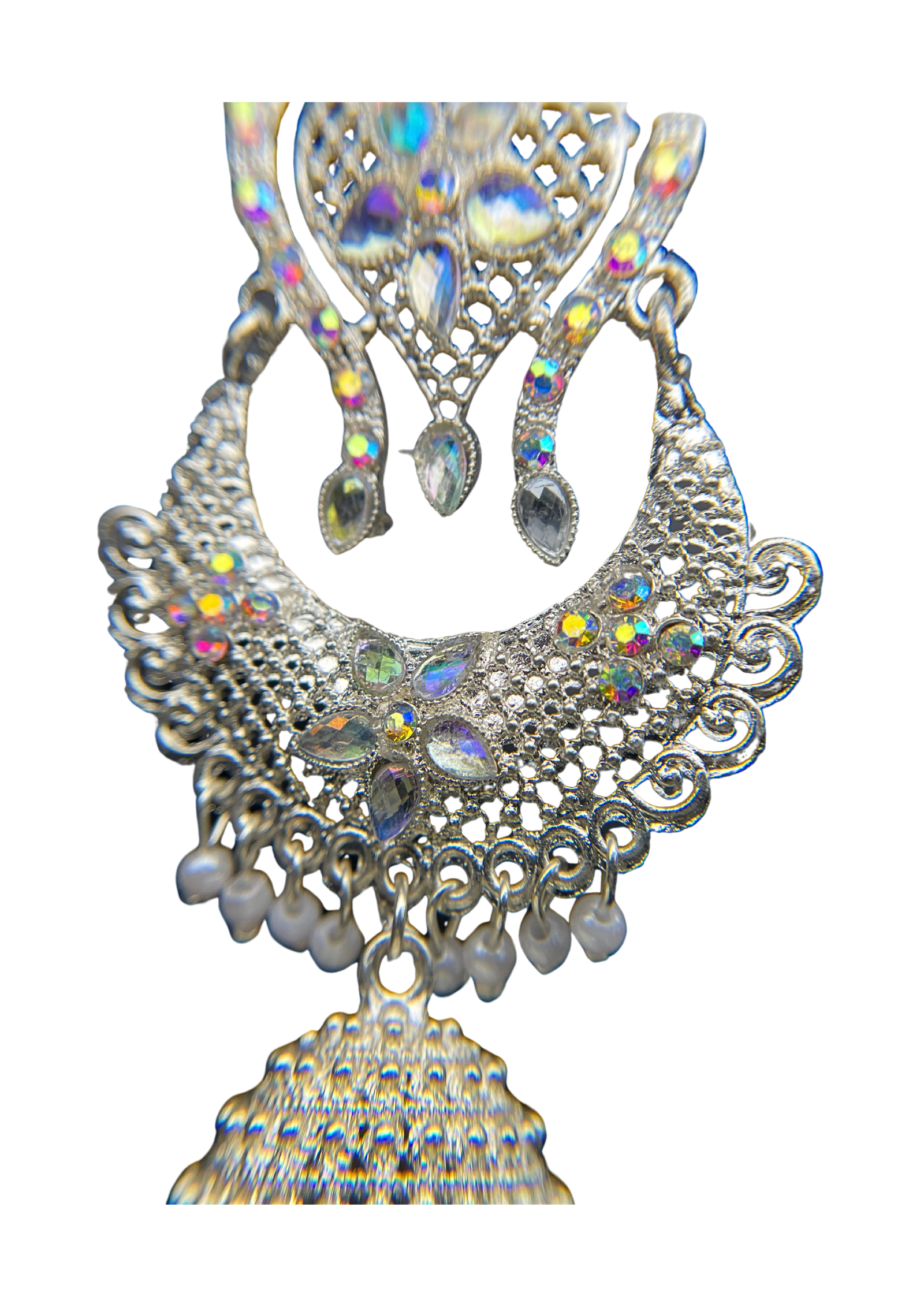 Elegant Silver-Plated Traditional Jhumka Earings